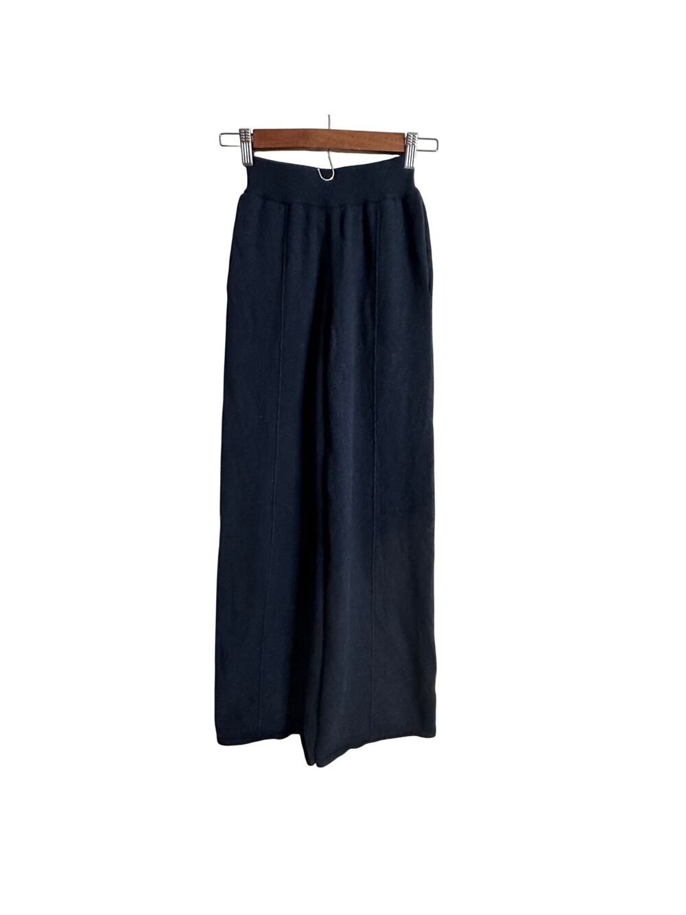 Naadam 100% Cashmere Washable Pants in Indigo Wide Leg Womans XXS